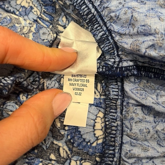 Old Navy Floral Puff-Sleeve Mini Swing Dress | Blue Blossoms | Size Large NWT - Picture 10 of 13